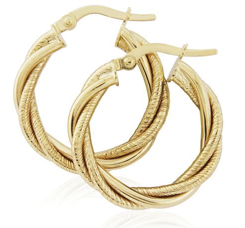 Gold Hoop Earrings - 00024484 | Heming Diamond Jewellers | London