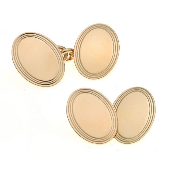 18ct Gold Cufflinks 1.2mm Gauge - 00019407 | Heming Diamond Jewellers | London