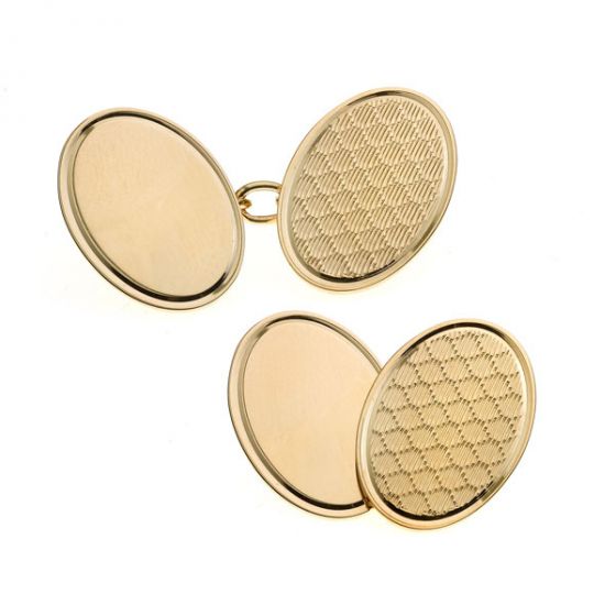 18ct Gold Cufflinks 1.5mm Gauge - 00019417 | Heming Diamond Jewellers | London