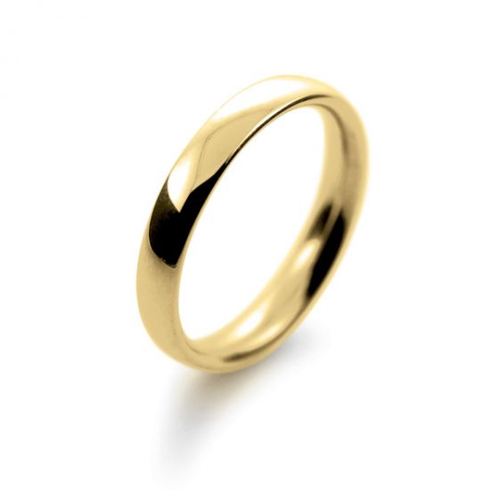 18ct Yellow Gold 3mm Court Shape Wedding Ring - 00018990 | Heming Diamond Jewellers | London