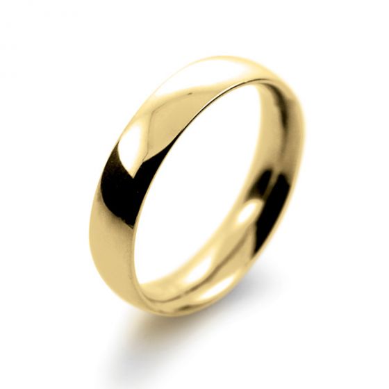 18ct Yellow Gold 4mm Court Shape Wedding Ring - 00018991 | Heming Diamond Jewellers | London