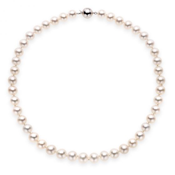 8.5 - 9.5mm Pearl Necklace - 02020400 | Heming Diamond Jewellers | London