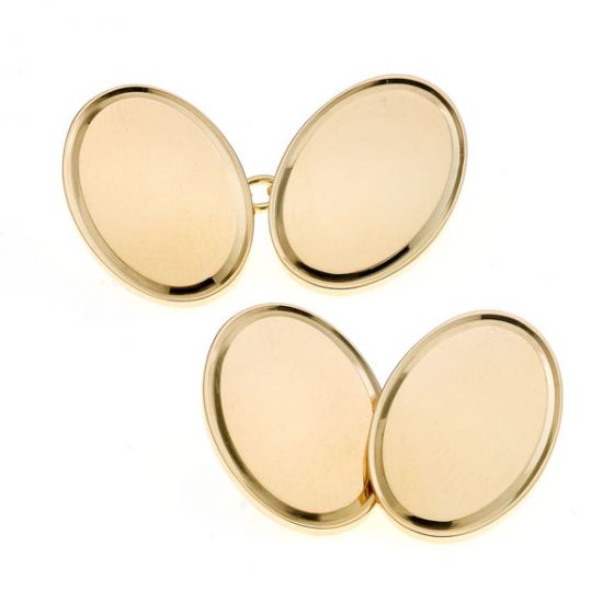 9ct Gold Cufflinks 1.2mm Gauge - 00019478 | Heming Diamond Jewellers | London