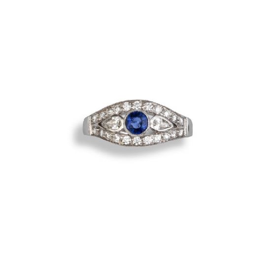 Sapphire And Diamond Ring
