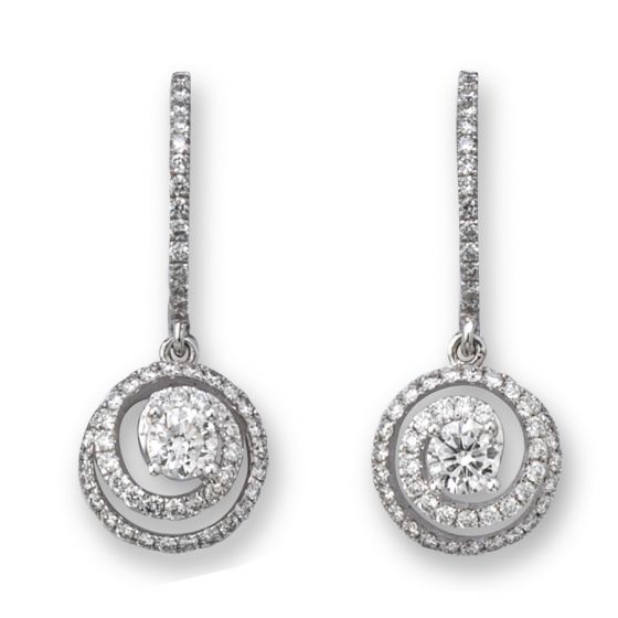 Diamond Cluster Earrings