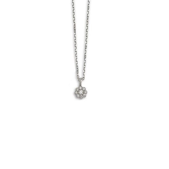 Diamond Flower Cluster Pendant
