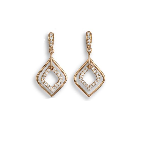 Diamond drop earrings.