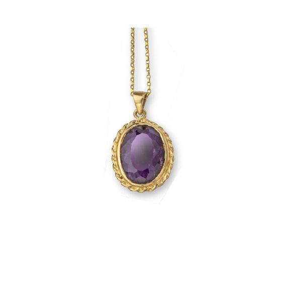 Oval Amethyst Pendant