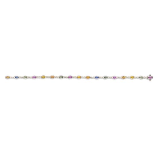 Multi Coloured Sapphire Bracelet