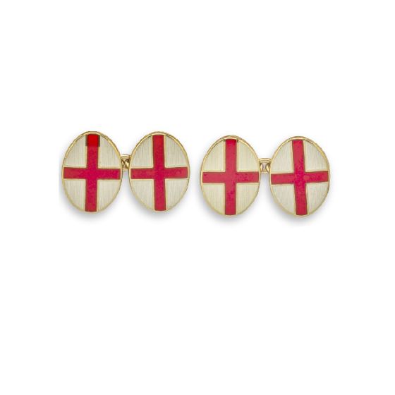 Gold St Georges Cross Cufflinks