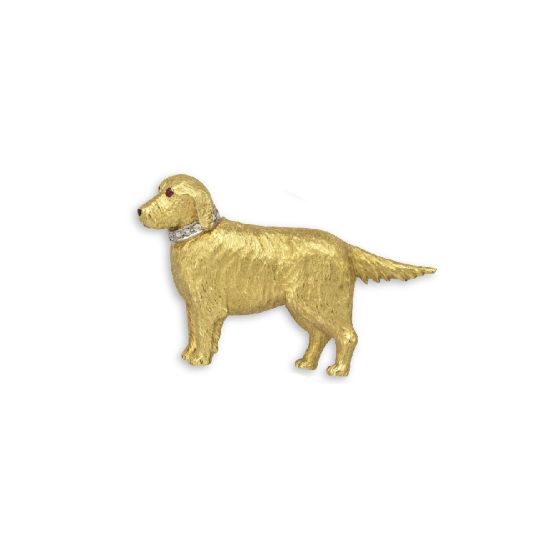 Golden Retriever Dog Brooch