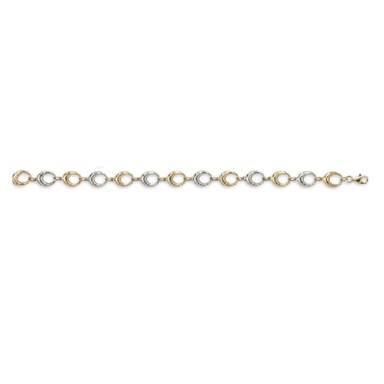 Gold Crescent Link Bracelet