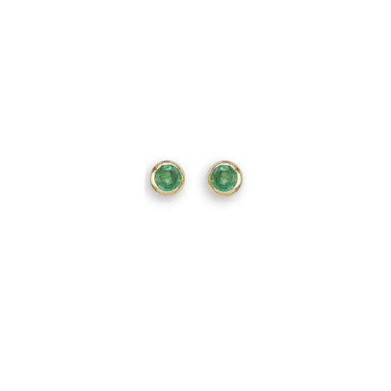 Emerald stud Earrings