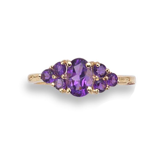 Amethyst and Gold Dress Ring - 00021905 | Heming Diamond Jewellers | London