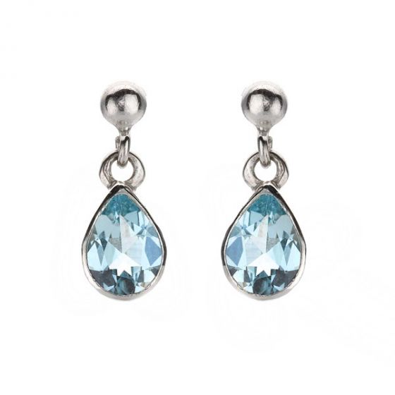 Aquamarine Drop Earrings - 00021002 | Heming Diamond Jewellers | London