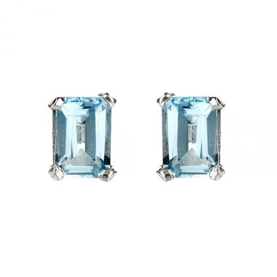 Aquamarine Stud Earrings - 00021580 | Heming Diamond Jewellers | London