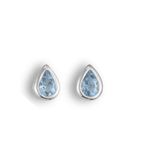 Aquamarine Stud Earrings - 02024198 | Heming Diamond Jewellers | London
