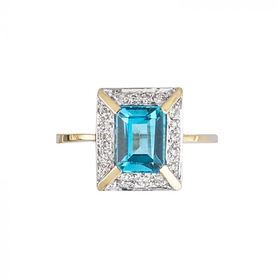 Blue Topaz and Diamond Ring - 00022712 | Heming Diamond Jewellers | London