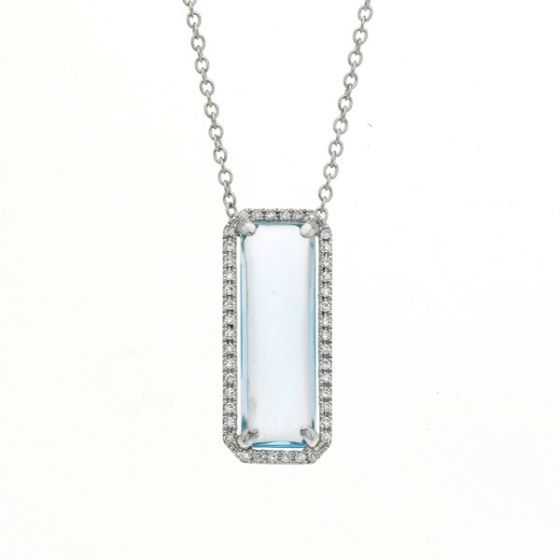 Blue Topaz Pendant - 00018817 | Heming Diamond Jewellers | London