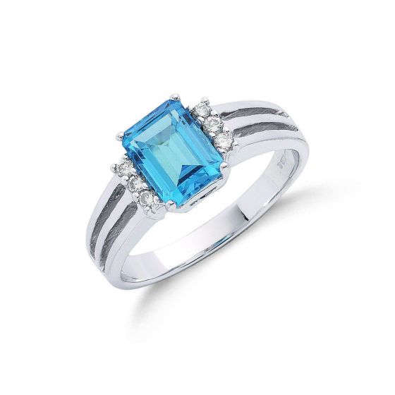 Blue Topaz Ring - 02023523 | Heming Diamond Jewellers | London