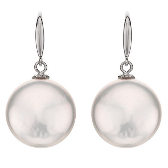 Coin Pearl Drop Earrings - 02020383 | Heming Diamond Jewellers | London