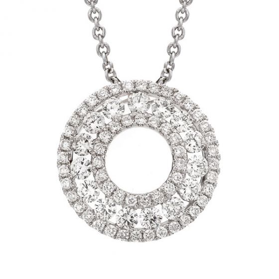 Diamond Circle Pendant - 00019760 | Heming Diamond Jewellers | London