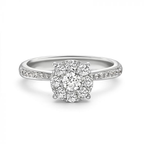 Diamond Cluster Ring - 00022822 | Heming Diamond Jewellers | London