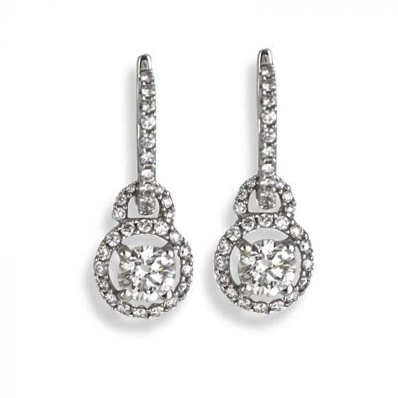 Diamond Drop Earrings - 00022252 | Heming Diamond Jewellers | London