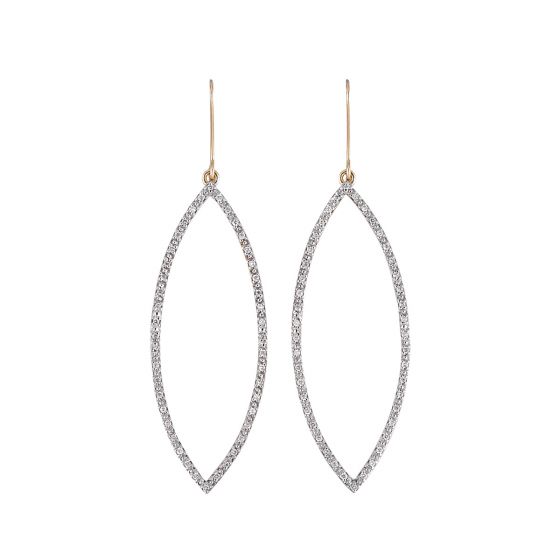 Diamond Drop Earrings - 00022716 | Heming Diamond Jewellers | London