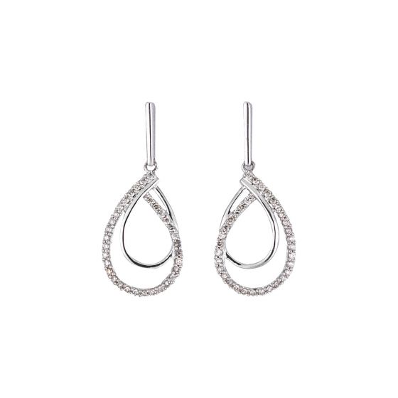 Diamond Drop Earrings - 00022723 | Heming Diamond Jewellers | London