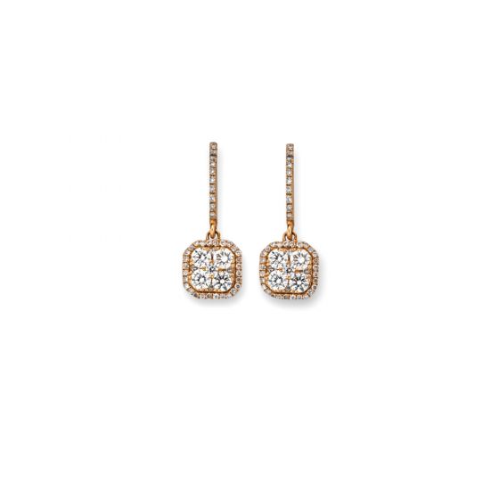 Diamond Drop Earrings - 00023951 | Heming Diamond Jewellers | London