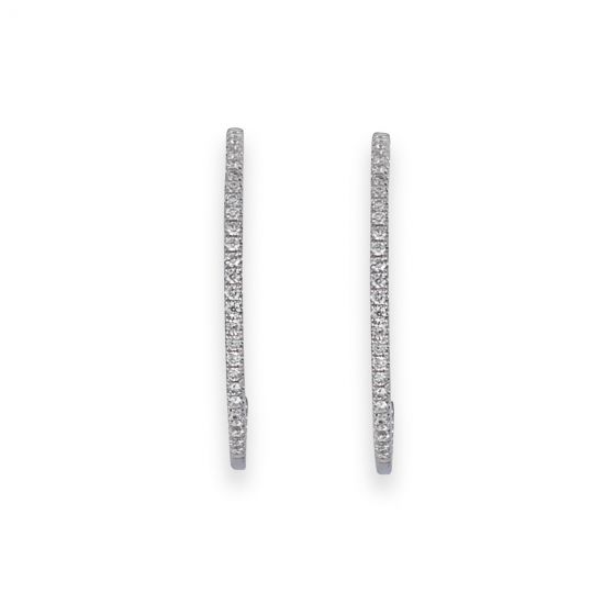 Diamond Hoop Earrings - 00022388 | Heming Diamond Jewellers | London