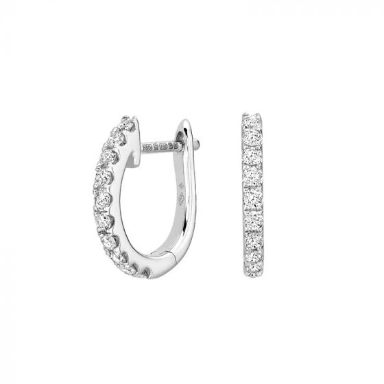 Diamond Hoop Earrings - 00023950 | Heming Diamond Jewellers | London