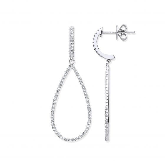 Diamond Teardrop Earrings - 02023517 | Heming Diamond Jewellers | London