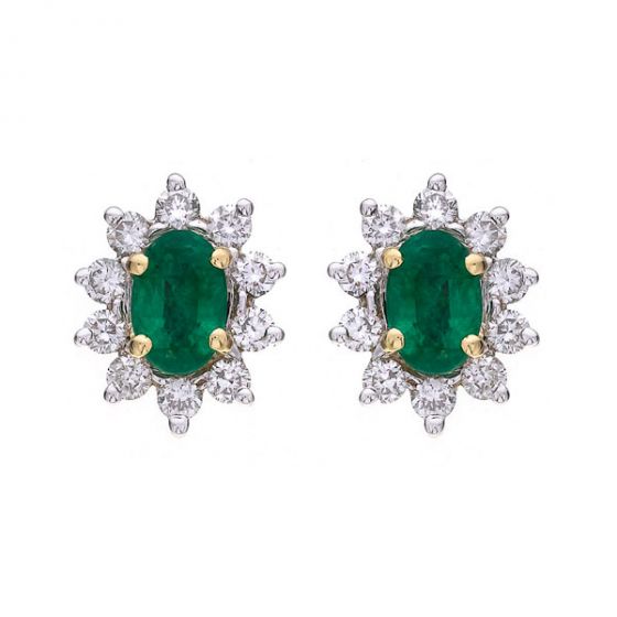 Emerald and Diamond Clusters - 00019745 | Heming Diamond Jewellers | London