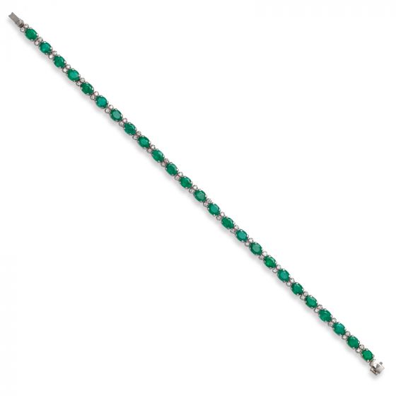 Emerald & Diamond Bracelet - 02021382 | Heming Diamond Jewellers | London