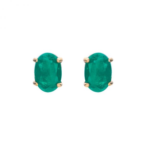 Emerald Stud Earrings - M19187 | Heming Diamond Jewellers | London