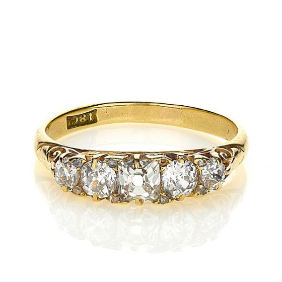 Five Stone Old Cut Diamond Ring - 00021254 | Heming Diamond Jewellers | London