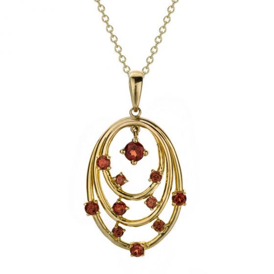 Garnet Pendant - 00020986 | Heming Diamond Jewellers | London