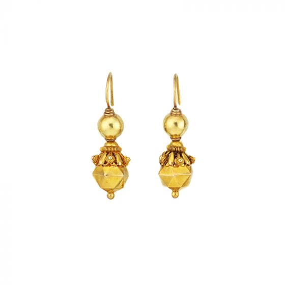 Gold Drop Earrings - 02020820 | Heming Diamond Jewellers | London