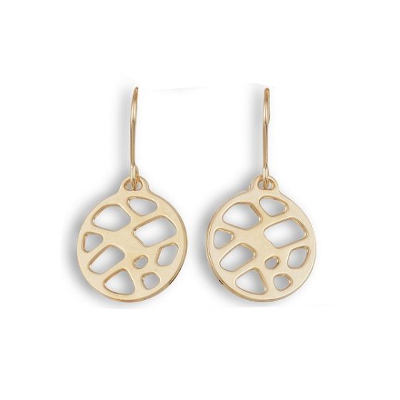 Gold Plated Drop Earrings - 00025198 | Heming Diamond Jewellers | London