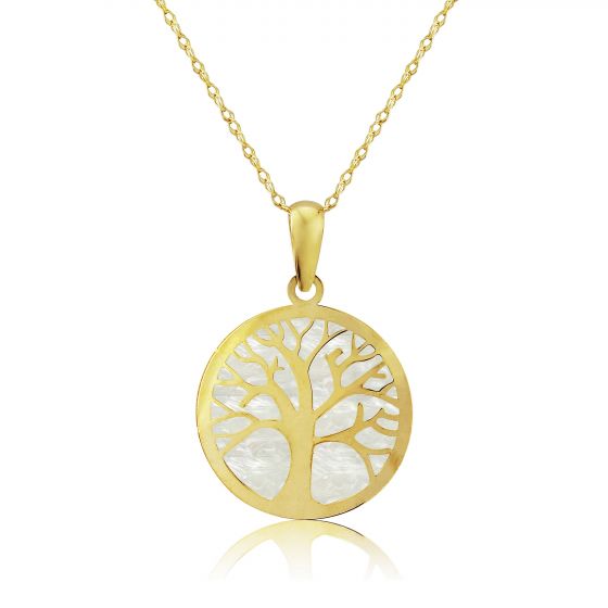 Mother of Pearl Tree of Life Pendant - 00025057 | Heming Diamond Jewellers | London