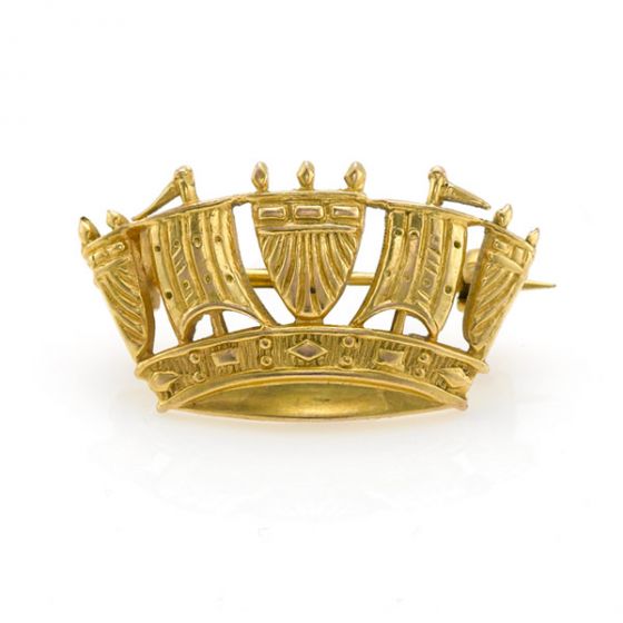 Naval Crown Brooch - 02020642 | Heming Diamond Jewellers | London