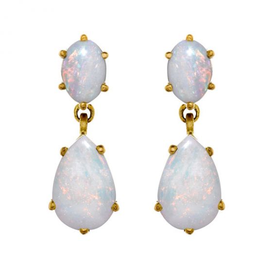 Opal Drop Earrings - 00018872 | Heming Diamond Jewellers | London