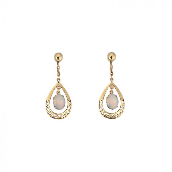 Opal Drop Earrings - 00021514 | Heming Diamond Jewellers | London