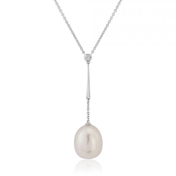 Pearl and Diamond Necklace - 00025074 | Heming Diamond Jewellers | London