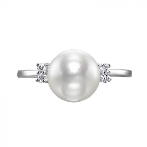 Pearl and Diamond Ring - 00022214 | Heming Diamond Jewellers | London