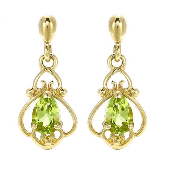 Peridot Drop Earrings - 00019996 | Heming Diamond Jewellers | London