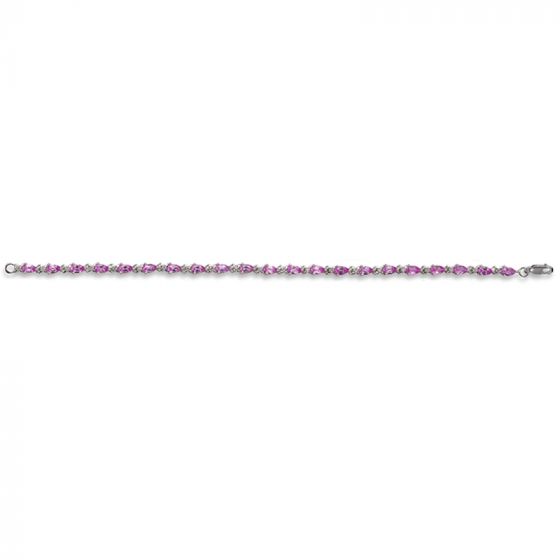 Pink Sapphire and Diamond Bracelet - 00021908 | Heming Diamond Jewellers | London