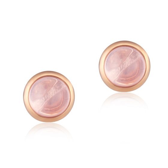 Rose Quartz Earrings - 00025023 | Heming Diamond Jewellers | London